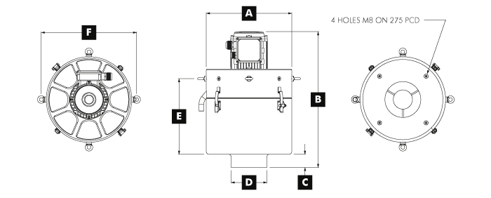 FX Series Oil Mist Collector GA Drawing